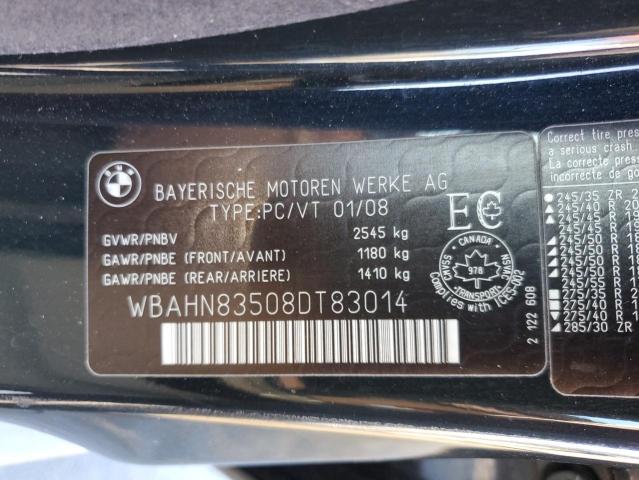 WBAHN83508DT83014 - 2008 BMW 750 LI BLACK photo 12