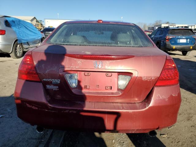 1HGCM66587A034734 - 2007 HONDA ACCORD EX RED photo 6