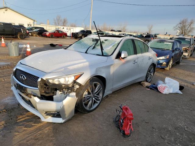 JN1AV7AR2FM850096 - 2015 INFINITI Q50 HYBRID PREMIUM SILVER photo 1