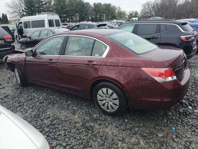 1HGCP26338A117746 - 2008 HONDA ACCORD LX BURGUNDY photo 2