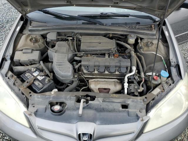 2HGES16594H582370 - 2004 HONDA CIVIC LX GRAY photo 11