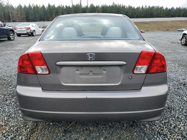 2HGES16594H582370 - 2004 HONDA CIVIC LX GRAY photo 6