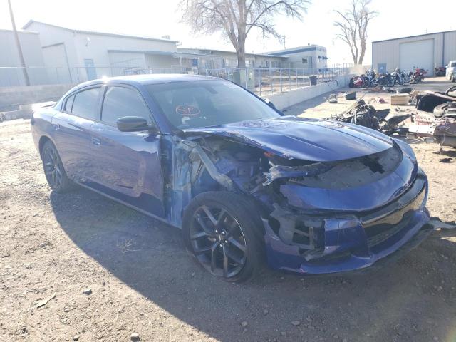 2C3CDXBG9MH507621 - 2021 DODGE CHARGER SXT BLUE photo 4