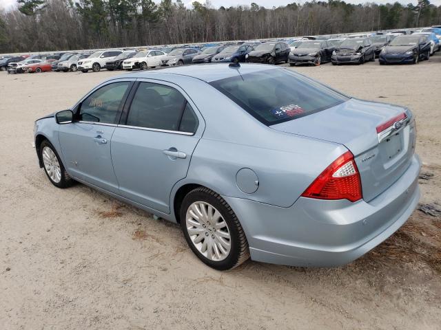 3FADP0L38BR301336 - 2011 FORD FUSION HYBRID BLUE photo 2