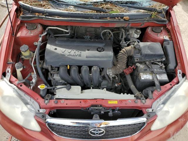 2T1BR32E18C888395 - 2008 TOYOTA COROLLA CE RED photo 11