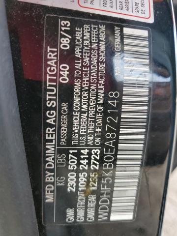 WDDHF5KB0EA872148 - 2014 MERCEDES-BENZ E 350 BLACK photo 12