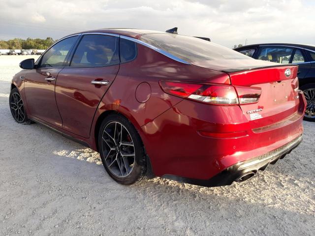 5XXGW4L23LG406505 - 2020 KIA OPTIMA SX RED photo 2