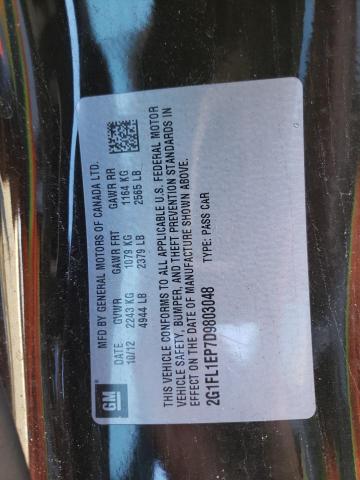 2G1FL1EP7D9803048 - 2013 CHEVROLET CAMARO ZL1 BLACK photo 12