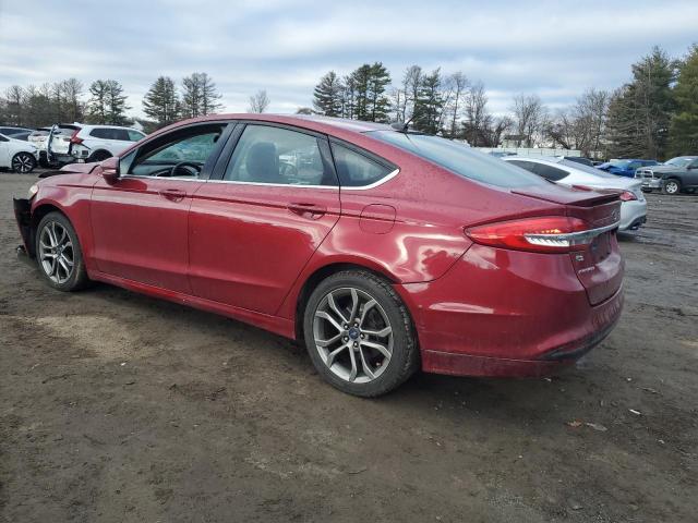 3FA6P0H76HR363170 - 2017 FORD FUSION SE BURGUNDY photo 2