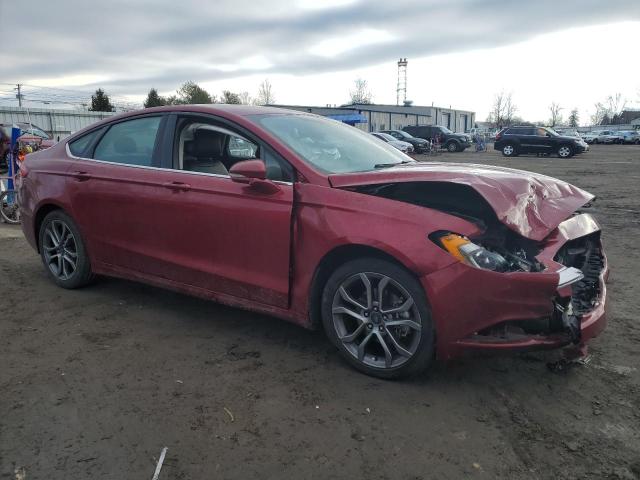 3FA6P0H76HR363170 - 2017 FORD FUSION SE BURGUNDY photo 4