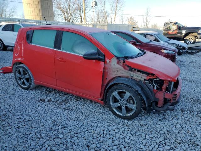 1G1JG6SB7F4157052 - 2015 CHEVROLET SONIC RS RED photo 4