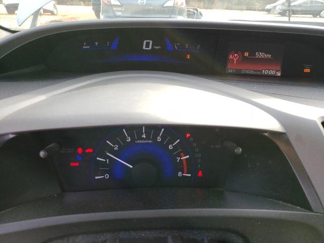 2HGFG3B03CH503107 - 2012 HONDA CIVIC EXL ვერცხლისფერი ფოტო 9