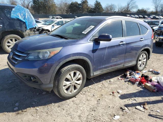 2HKRM4H72EH700326 - 2014 HONDA CR-V EXL BLUE photo 1