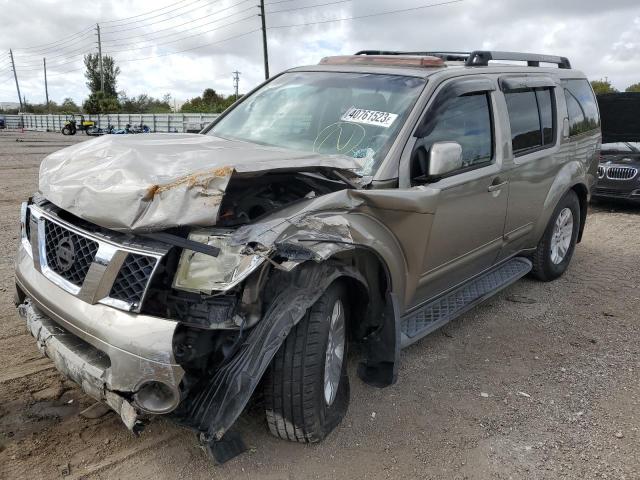 5N1AR18U45C765480 - 2005 NISSAN PATHFINDER LE ბეჟი ფოტო 2