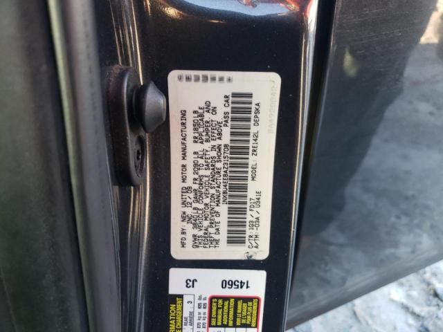 1NXBU4EE8AZ315708 - 2010 TOYOTA COROLLA BASE BLACK photo 12