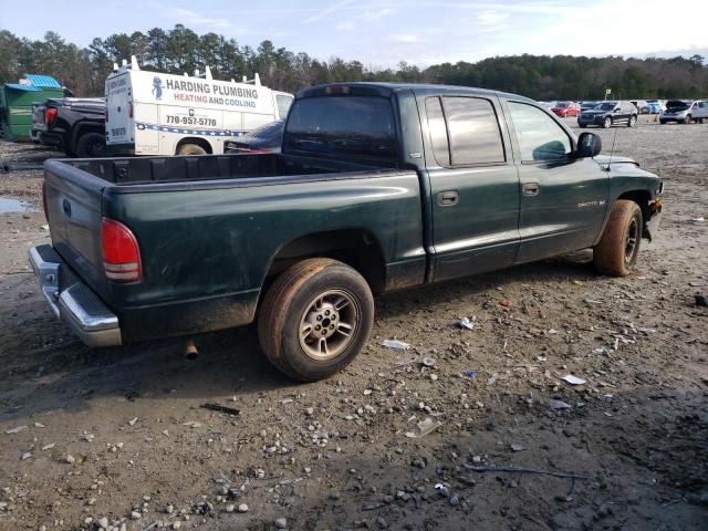 1B7GL2AX8YS775417 - 2000 DODGE DAKOTA QUAD GREEN photo 3