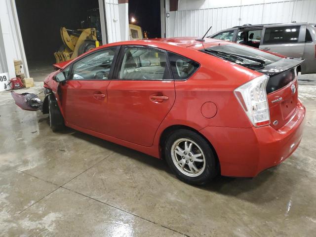 JTDKN3DUXA1020745 - 2010 TOYOTA PRIUS RED photo 2