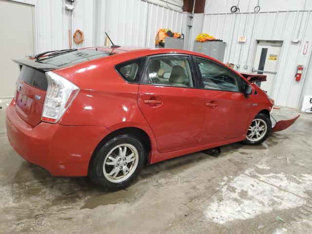 JTDKN3DUXA1020745 - 2010 TOYOTA PRIUS RED photo 3