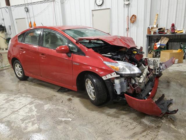 JTDKN3DUXA1020745 - 2010 TOYOTA PRIUS RED photo 4