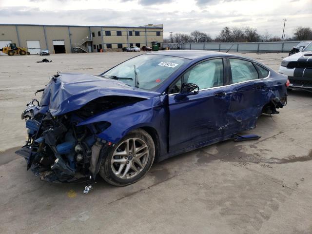 3FA6P0HR2DR102615 - 2013 FORD FUSION SE BLUE photo 1