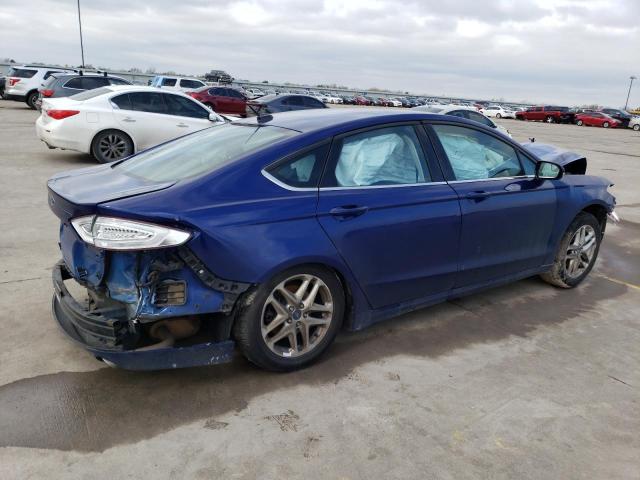 3FA6P0HR2DR102615 - 2013 FORD FUSION SE BLUE photo 3