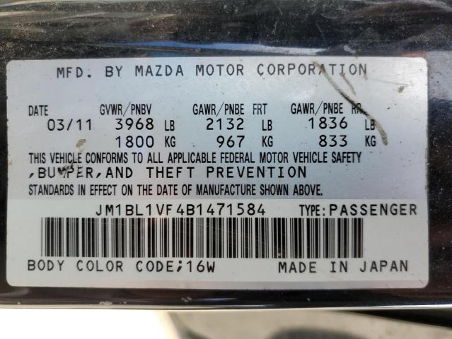 JM1BL1VF4B1471584 - 2011 MAZDA 3 I BLACK photo 12