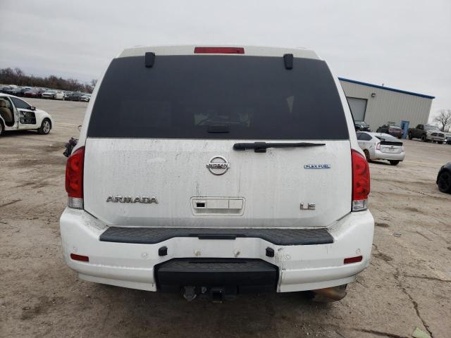 5N1BA08C38N600686 - 2008 NISSAN ARMADA SE WHITE photo 6