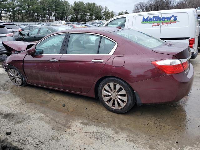 1HGCR2F89EA135900 - 2014 HONDA ACCORD EXL BURGUNDY photo 2