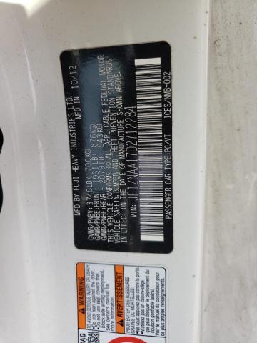 JF1ZNAA17D2712284 - 2013 TOYOTA SCION FR-S WHITE photo 12