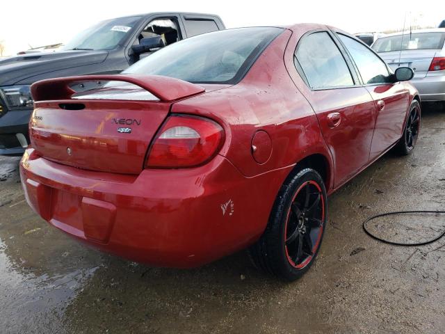 1B3ES56C64D561639 - 2004 DODGE NEON SXT BURGUNDY photo 3