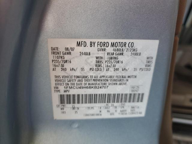 1FMCU49H68KB24707 - 2008 FORD ESCAPE HEV BLUE photo 12