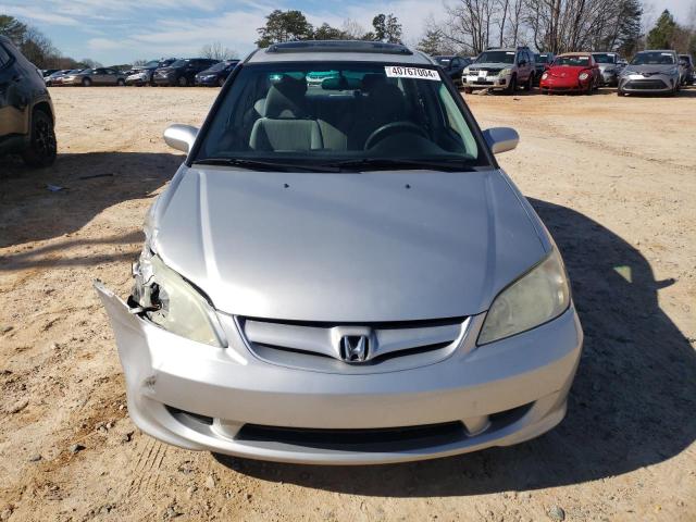 2HGES26764H517449 - 2004 HONDA CIVIC EX SILVER photo 5