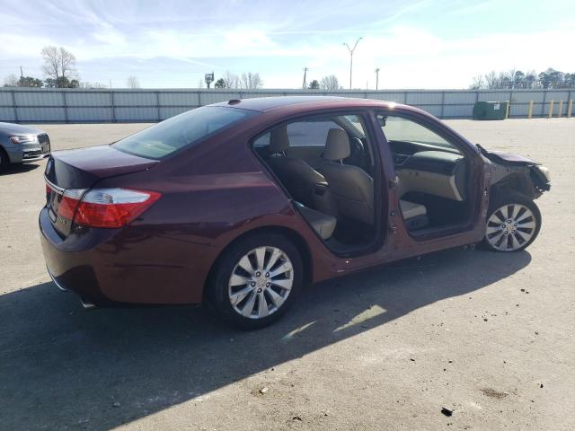 1HGCR3F87FA024219 - 2015 HONDA ACCORD EXL BURGUNDY photo 3