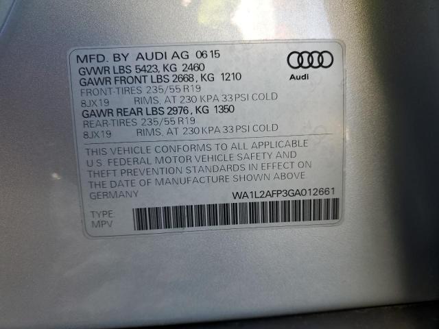 WA1L2AFP3GA012661 - 2016 AUDI Q5 PREMIUM PLUS SILVER photo 13