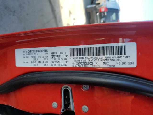 3C6TR5DT0EG164556 - 2014 RAM 2500 SLT წითელი ფოტო 12
