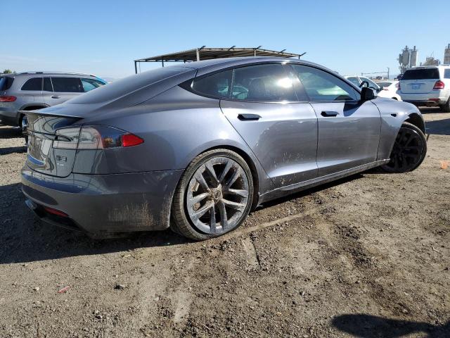 5YJSA1E64MF435734 - 2021 TESLA MODEL S GRAY photo 3