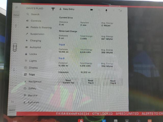 5YJSA1E64MF435734 - 2021 TESLA MODEL S ნაცრისფერი ფოტო 9