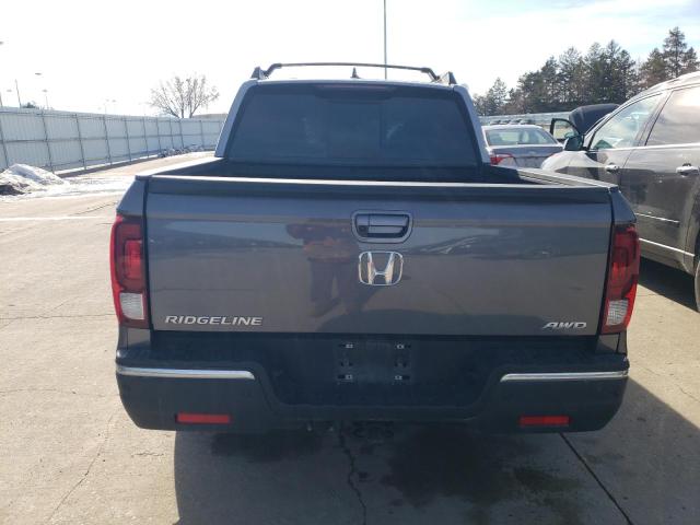 5FPYK3F76JB010397 - 2018 HONDA RIDGELINE RTL GRAY photo 6