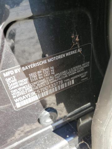 WBAYE8C57DD133778 - 2013 BMW ALPINA B7 LI GRAY photo 12