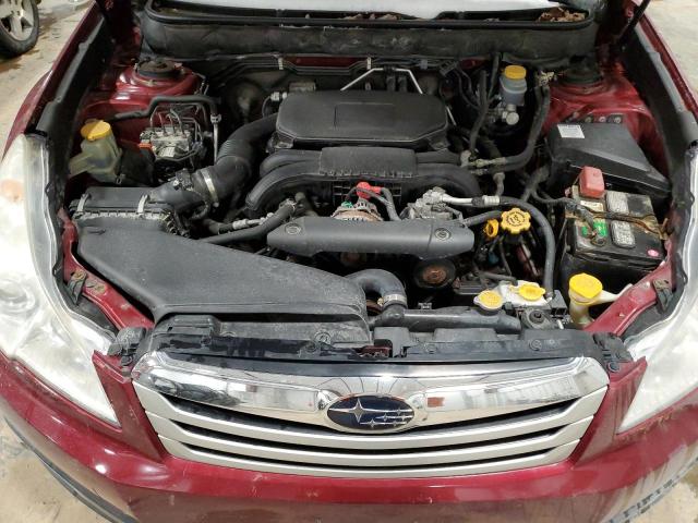 4S4BRCKC6B3397850 - 2011 SUBARU OUTBACK 2.5I LIMITED RED photo 11