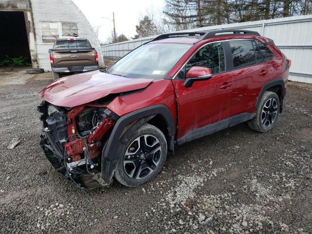 2T3J1RFVXKC001245 - 2019 TOYOTA RAV4 ADVEN BURGUNDY photo 1