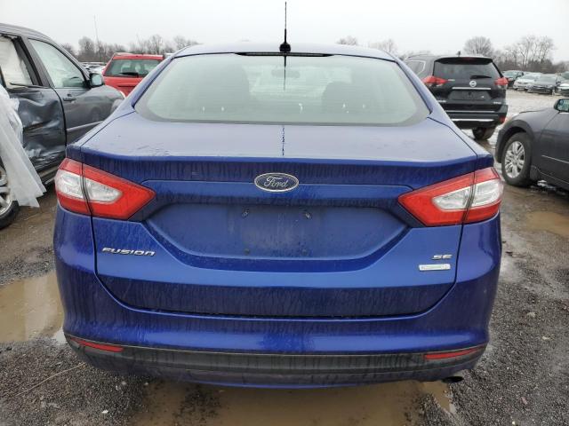 1FA6P0HD2E5375207 - 2014 FORD FUSION SE BLUE photo 6