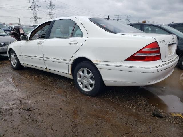 WDBNG70J91A180804 - 2001 MERCEDES-BENZ S 430 WHITE photo 2