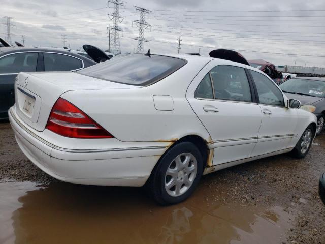 WDBNG70J91A180804 - 2001 MERCEDES-BENZ S 430 WHITE photo 3