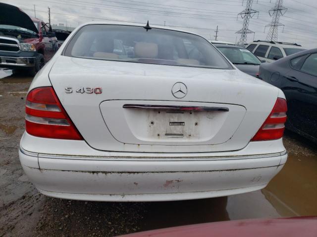 WDBNG70J91A180804 - 2001 MERCEDES-BENZ S 430 WHITE photo 6