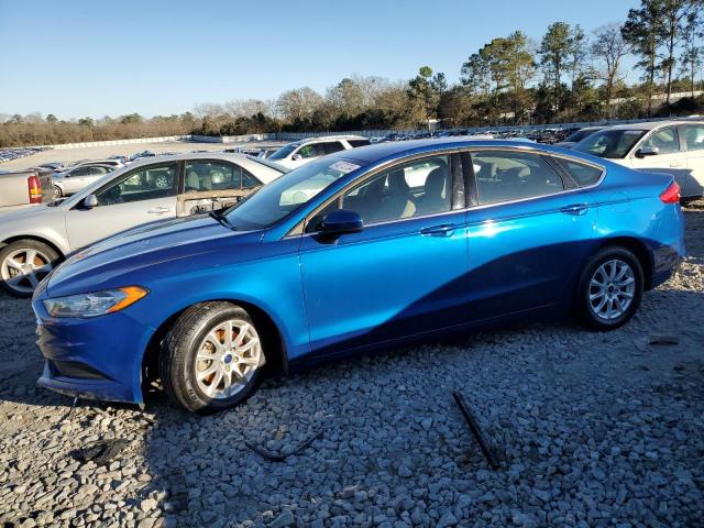 3FA6P0G74HR179959 - 2017 FORD FUSION S BLUE photo 1