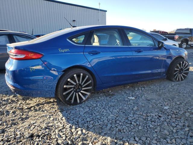 3FA6P0G74HR179959 - 2017 FORD FUSION S BLUE photo 3