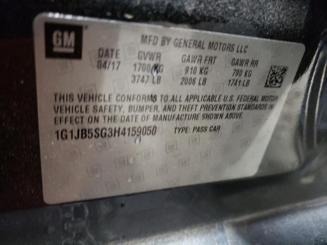 1G1JB5SG3H4159050 - 2017 CHEVROLET SONIC LS 灰色 照片 13