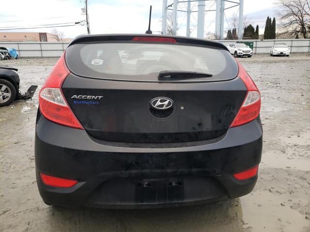 KMHCT5AE6CU007698 - 2012 HYUNDAI ACCENT GLS BLACK photo 6