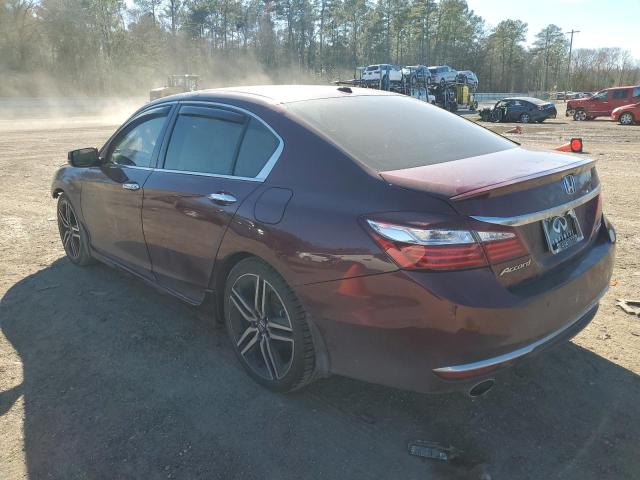 1HGCR3F91HA041383 - 2017 HONDA ACCORD TOURING MAROON photo 2